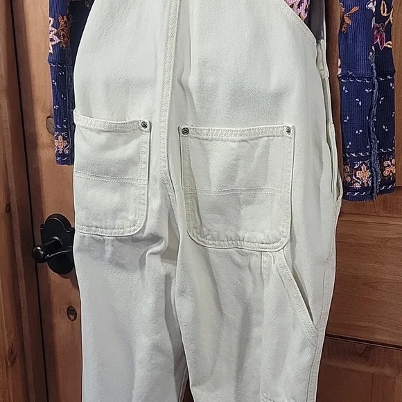 Cream Denim Overalls - Picture 8 of 16